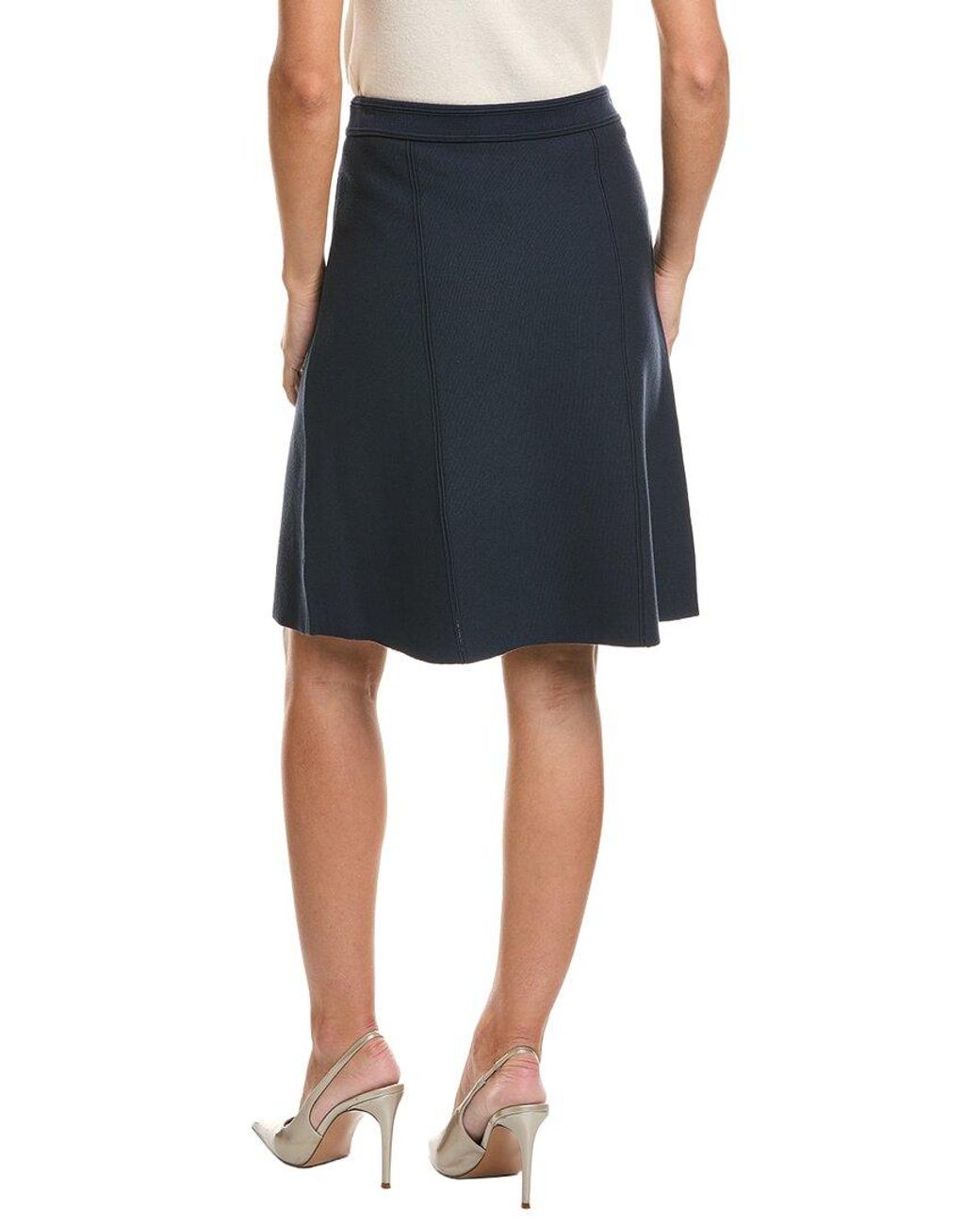 St. John Black Flare Skirt