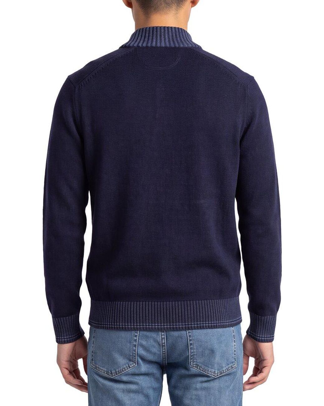 Raffi Blue Vanise 1/4-zip Wool & Cashmere-blend Mock Neck Sweater for men