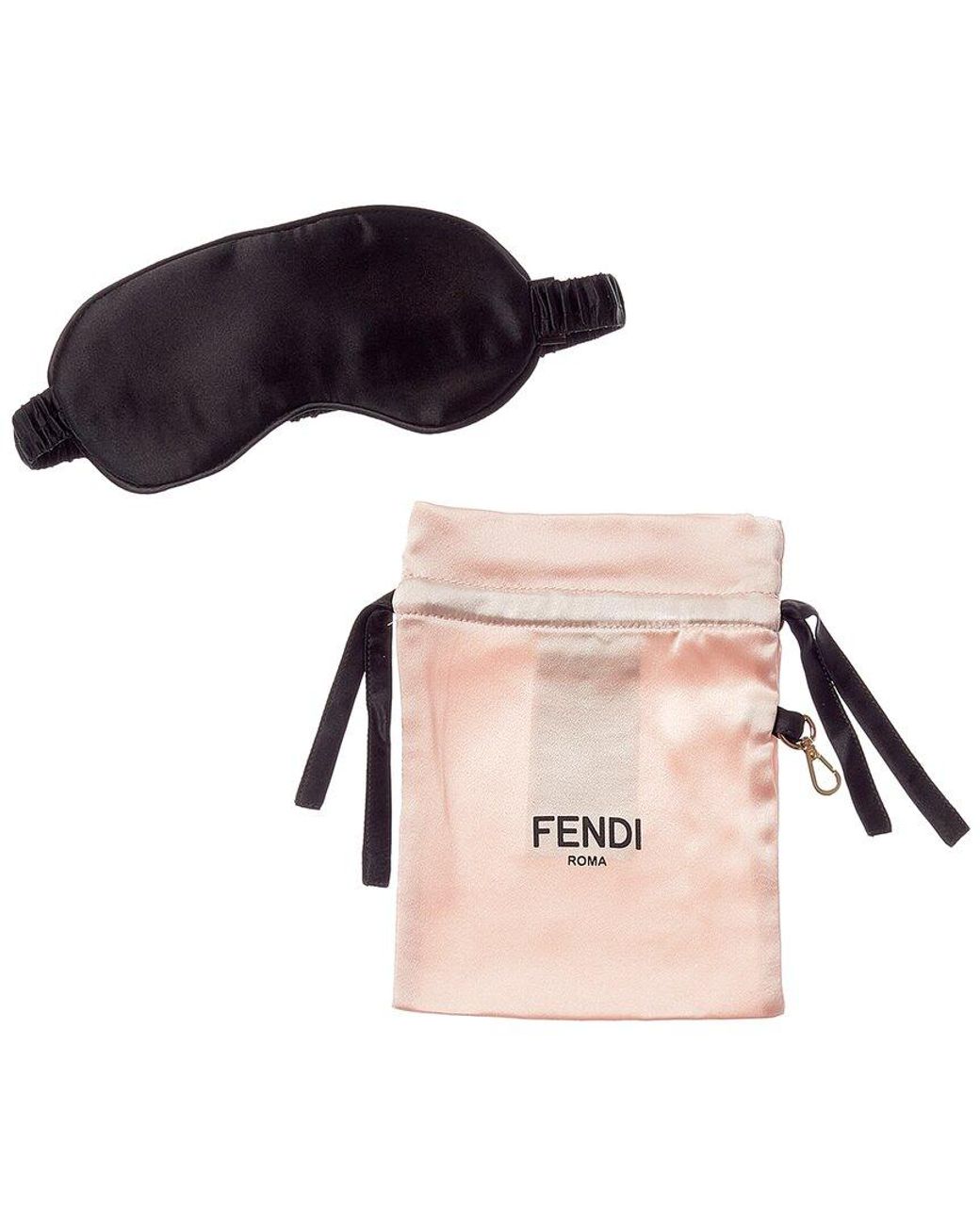 Fendi Padded Silk Sleep Mask in Pink