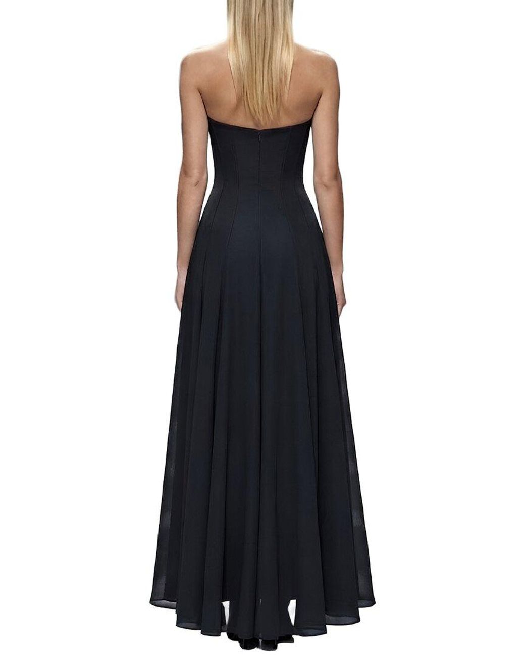 CAMILA BLANCO Black Solid Maxi Dress
