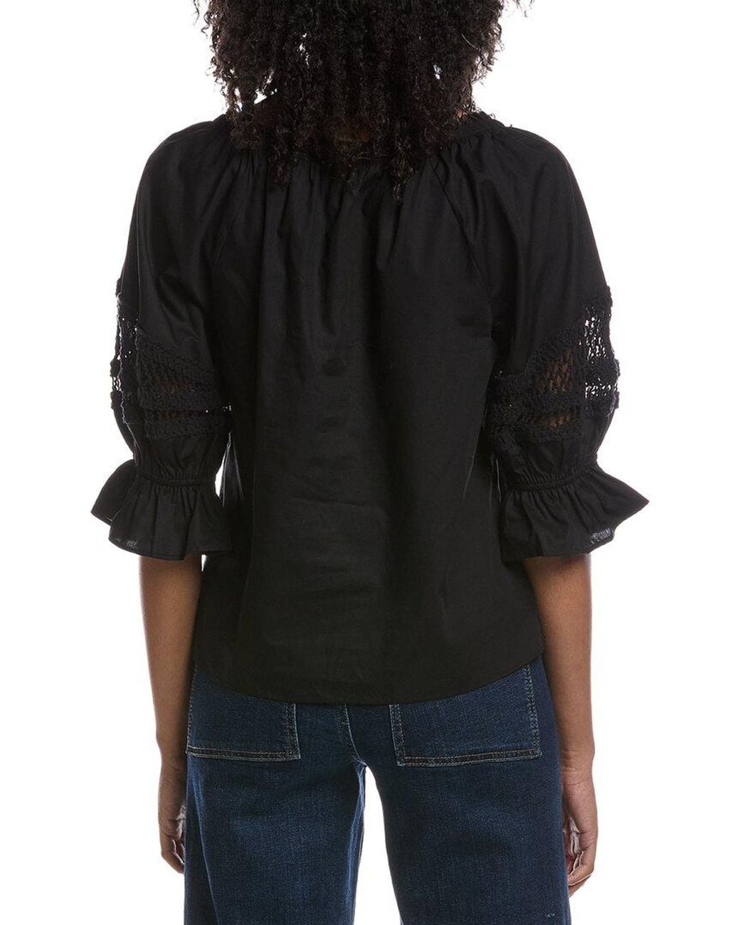 Nanette Lepore Black Off-The-Shoulder Top