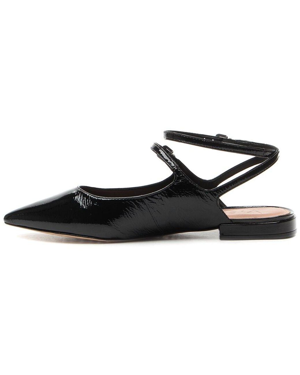 Vicenza Black Burnie Patent Ankle Wrap