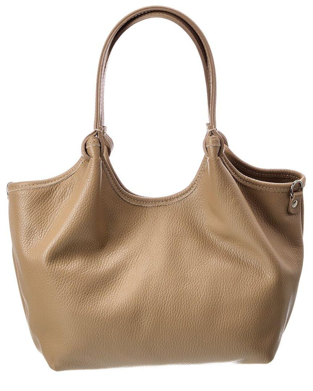 Italian Leather Brown Top Handle Tote