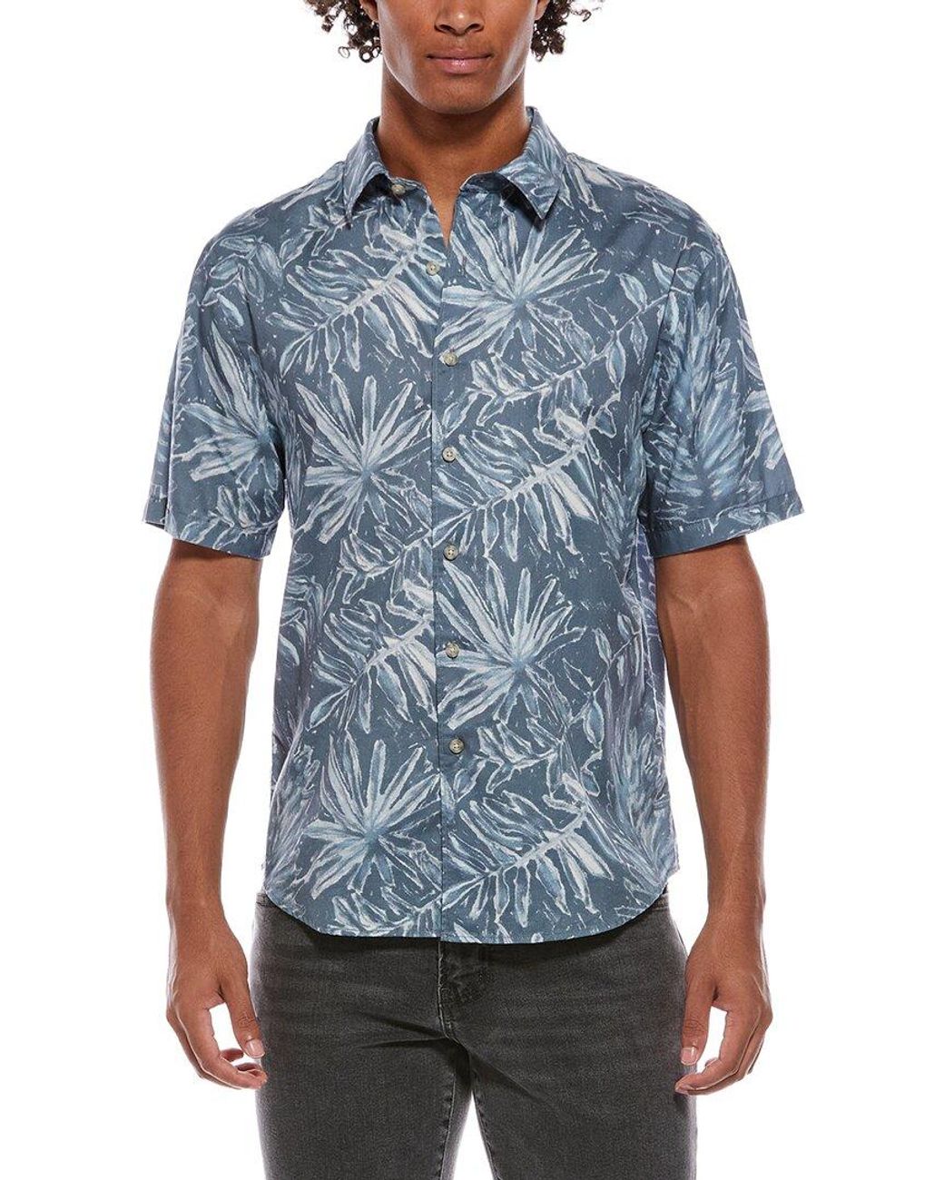 Vince Blue French Placket Shirt for men
