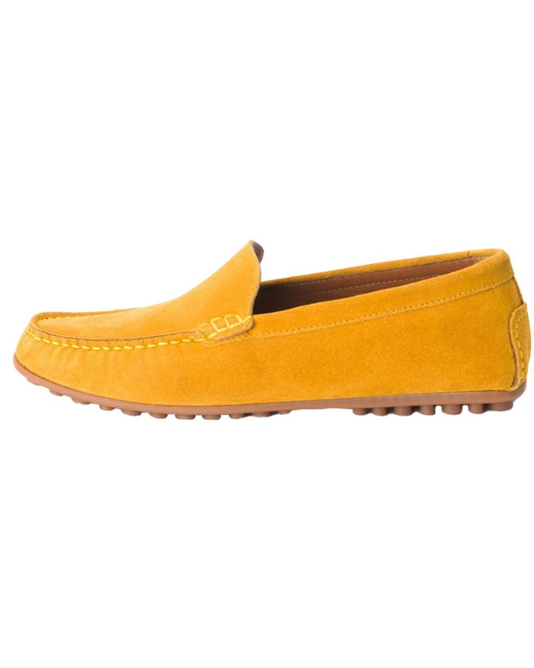 Aquatalia Orange Karla Weatherproof Suede Moccasin