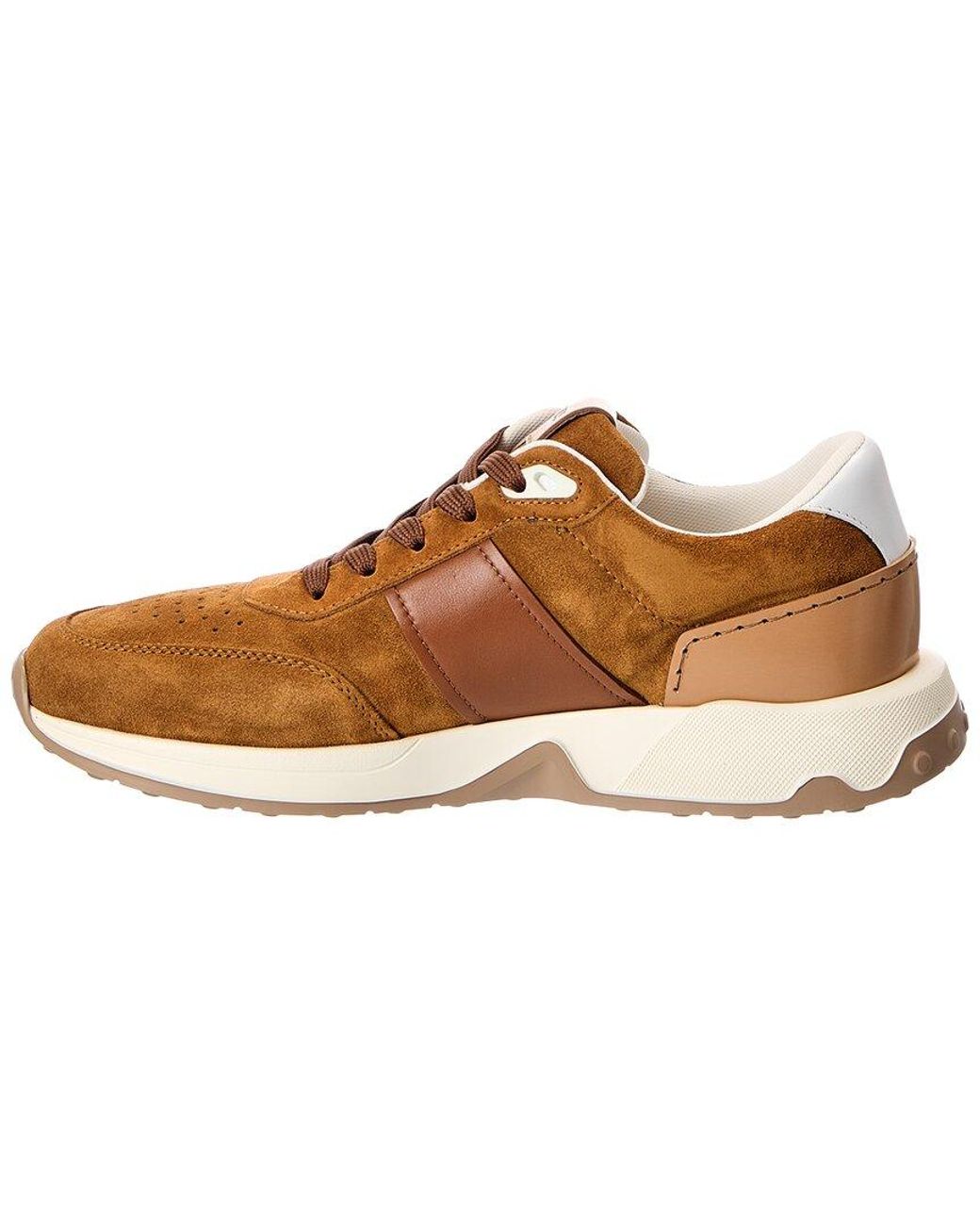 Tod's Brown Suede & Leather Sneaker for men