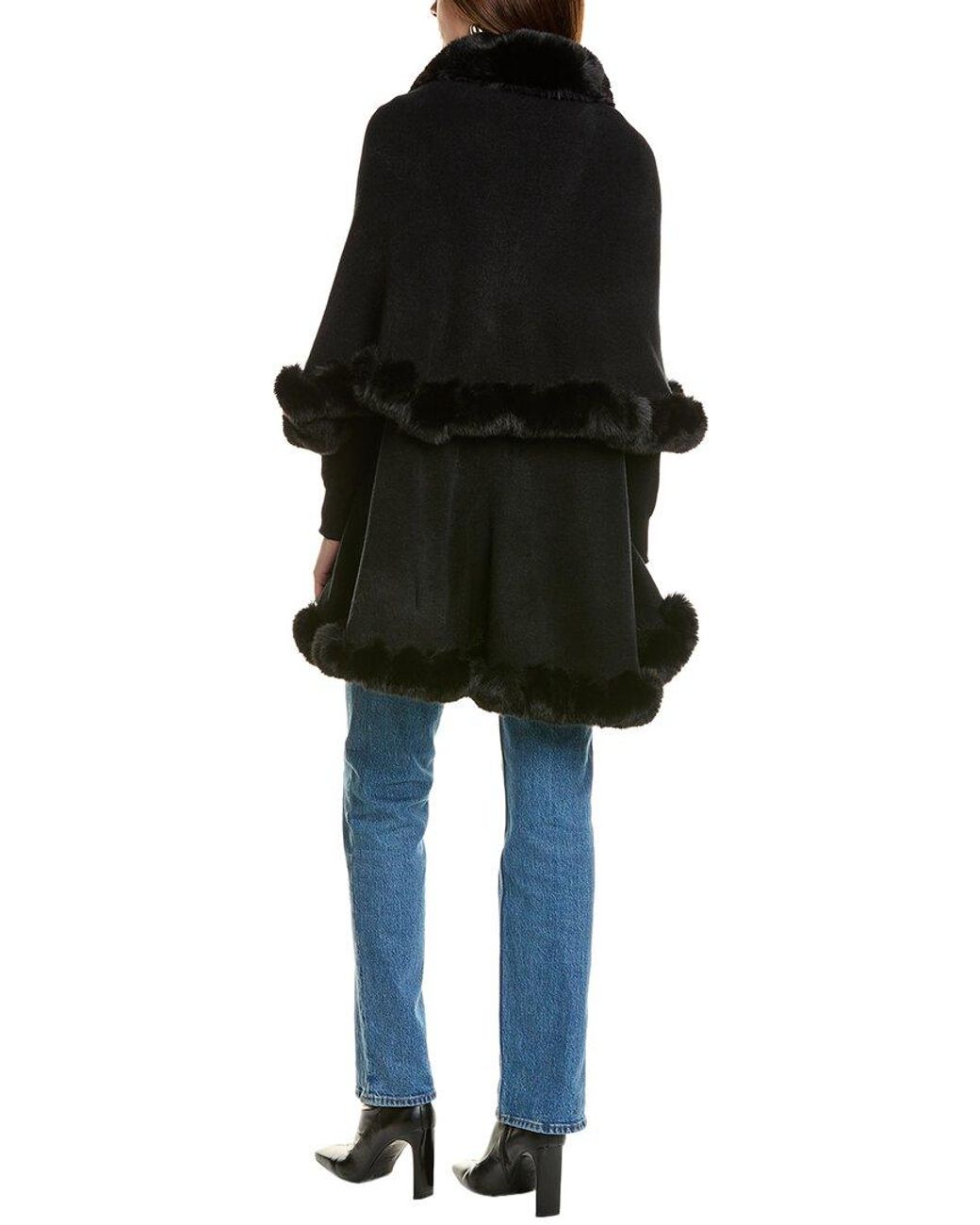 Saachi Black Layered Cape Kimono