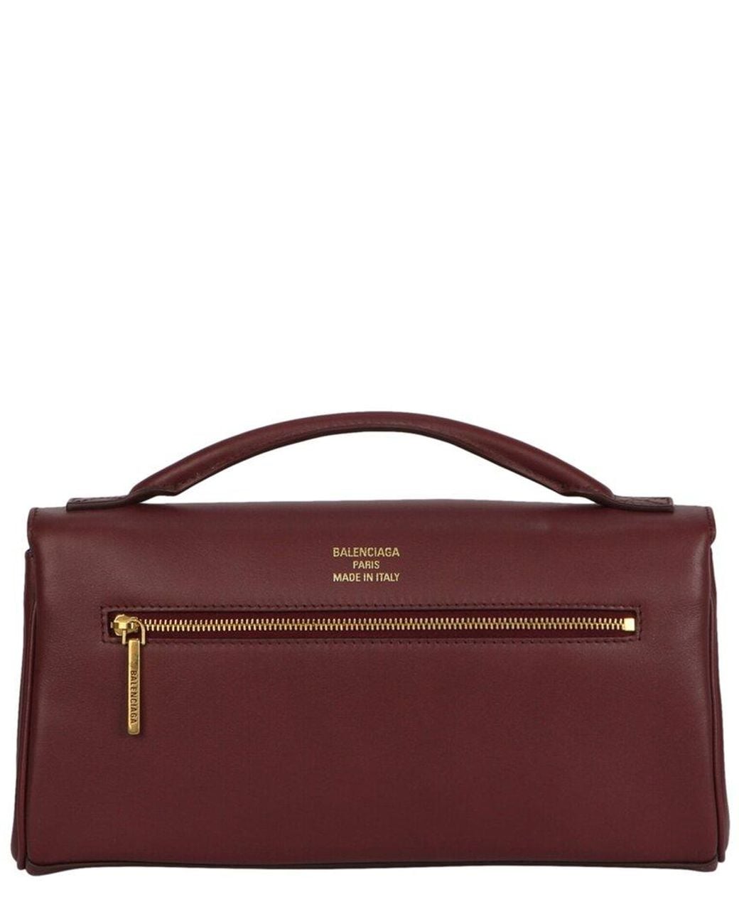 Balenciaga Purple Bel Air Small Leather Clutch
