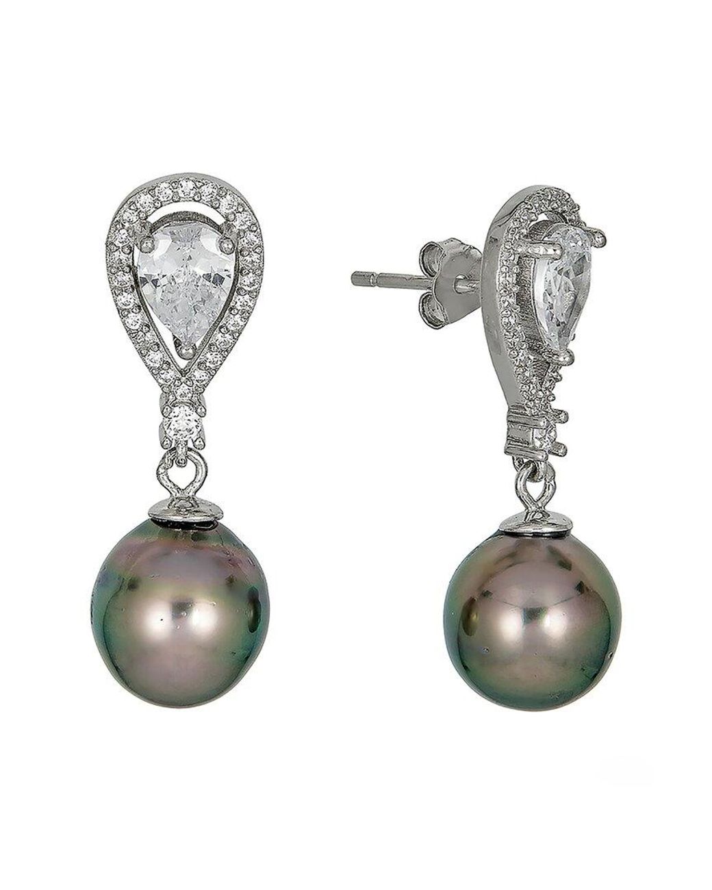 Belpearl Multicolor 10Mm Pearl Cz Earrings
