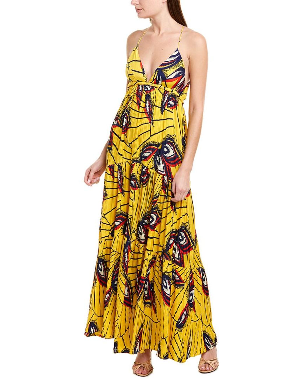 Ba&sh Weave Maxi Dress in Yellow | Lyst
