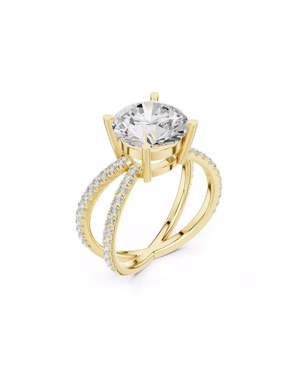 Lab Grown Diamonds White 14K 4.00 Ct. Tw. Lab-Grown Diamond Ring