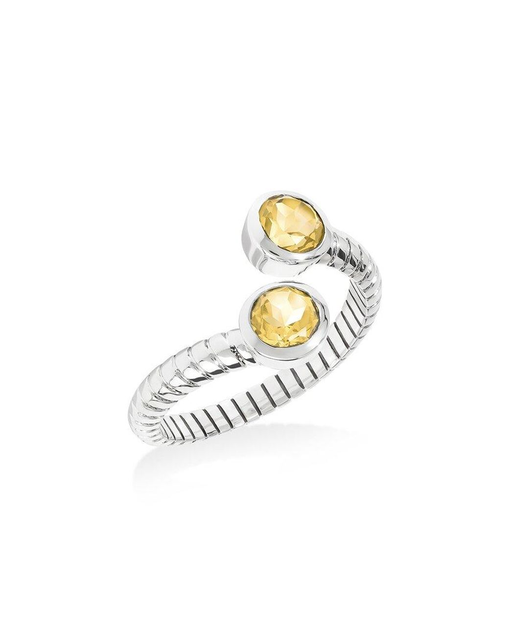 TIRAMISU White 1.05 Ct. Tw. Citrine Bypass Ring