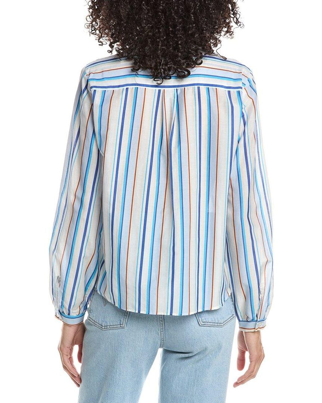 Marella Blue Nancy Silk-Blend Shirt