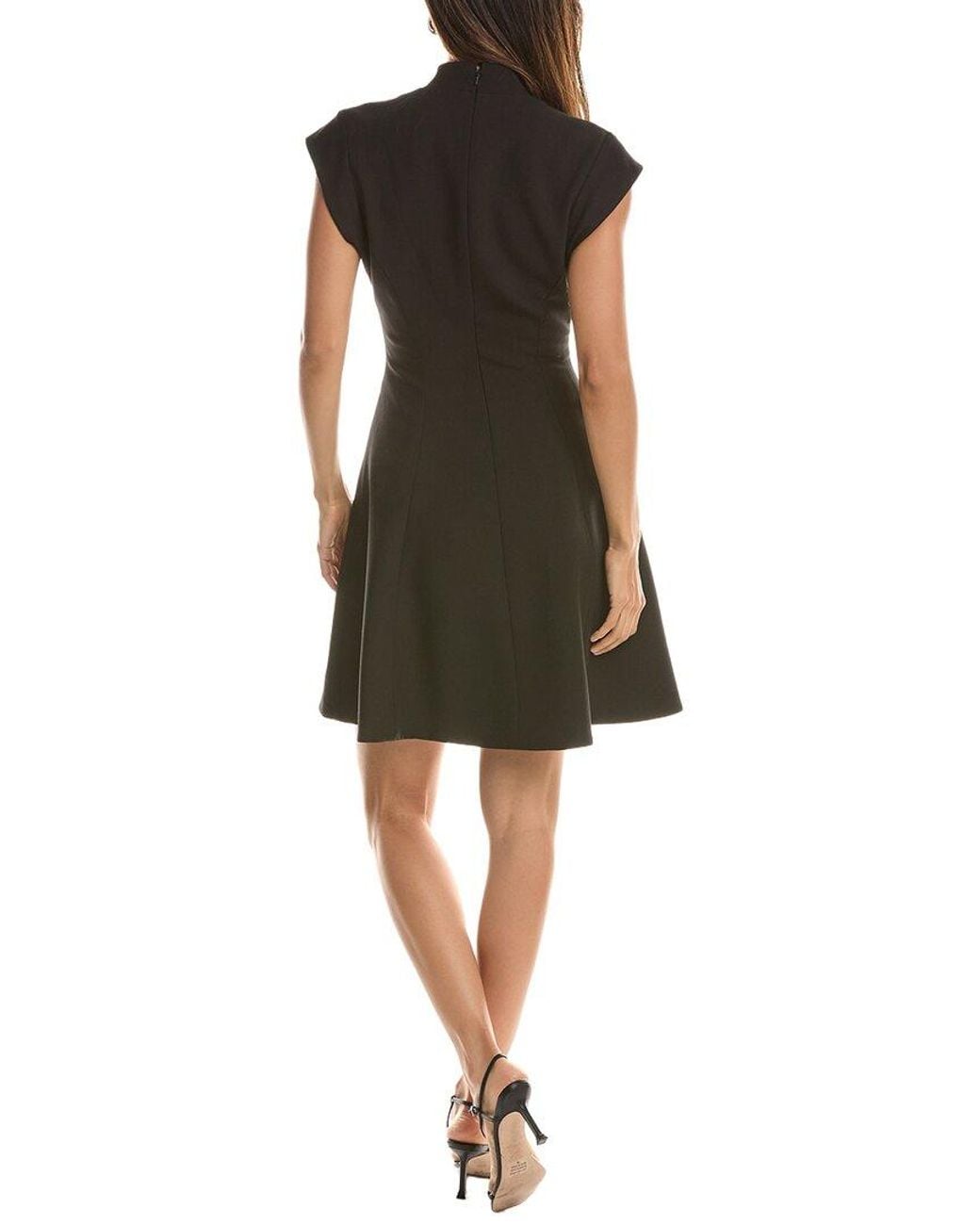 Lela Rose Green Fishing Lures Embroidered Stretch Twill Dress