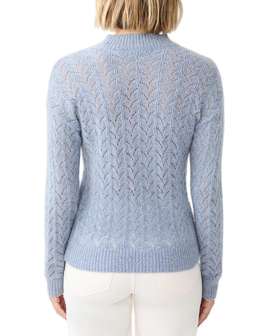 J.McLaughlin Blue Tiler Wool & Cashmere-Blend Sweater