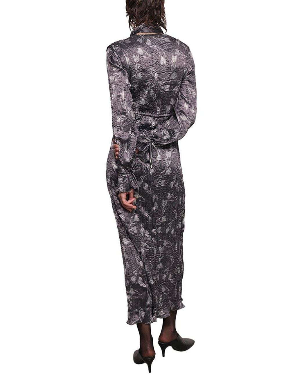 Sabina Musayev Gray Floris Midi Dress