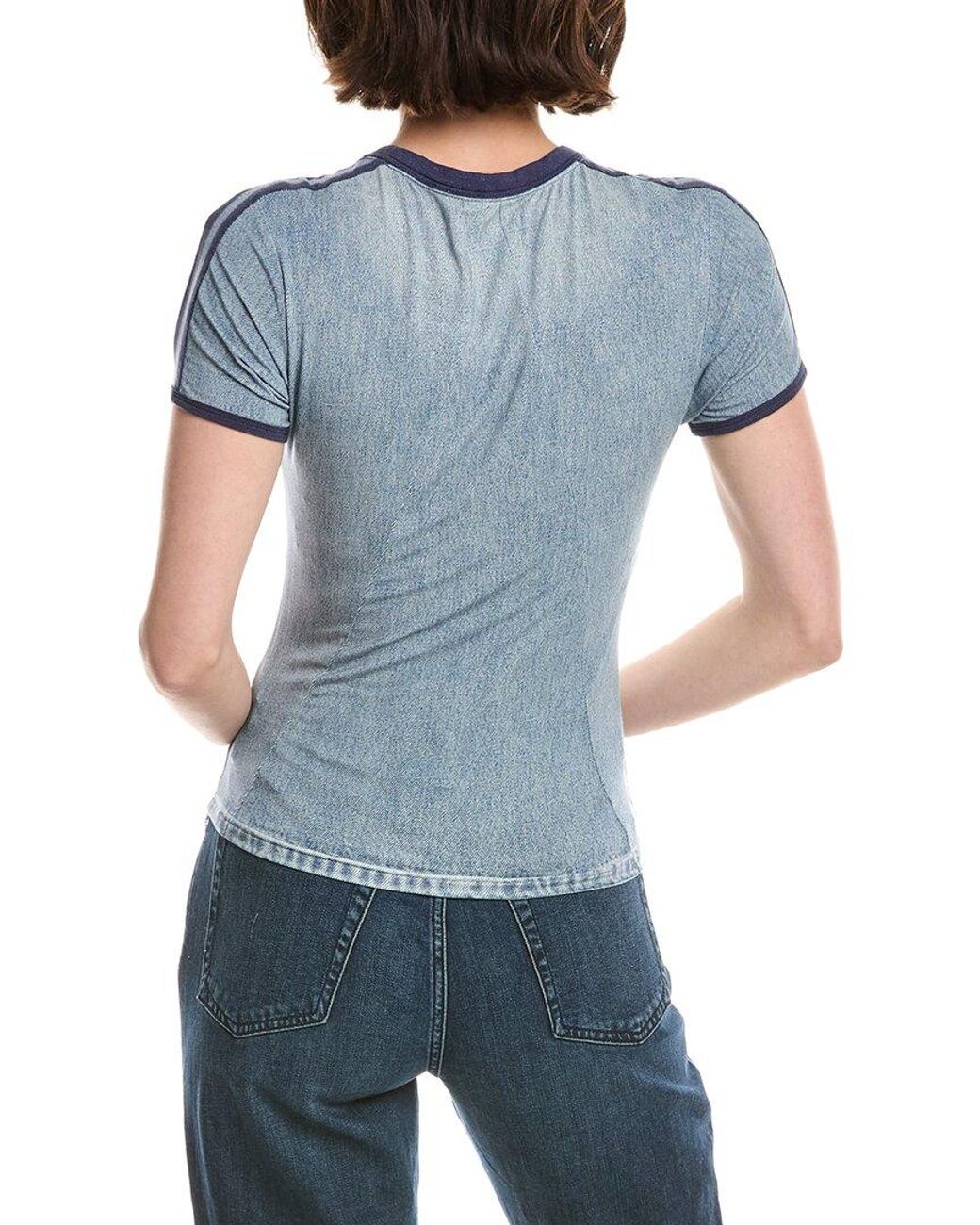 Rag & Bone Blue Miramar Track Baby T-Shirt