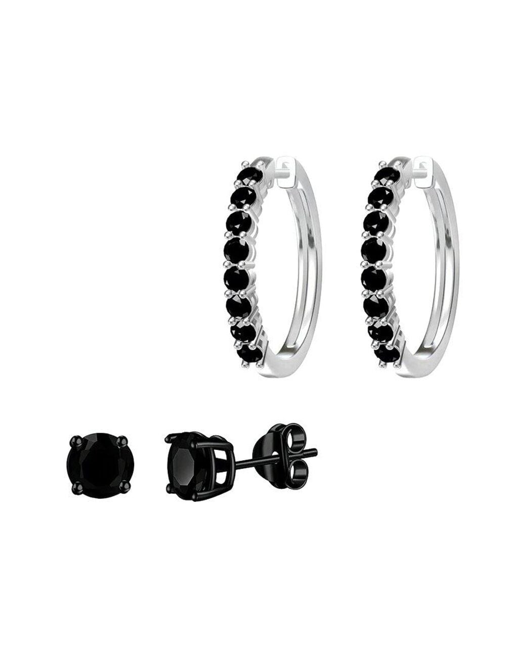 Donatello Gian White Hoop Earrings
