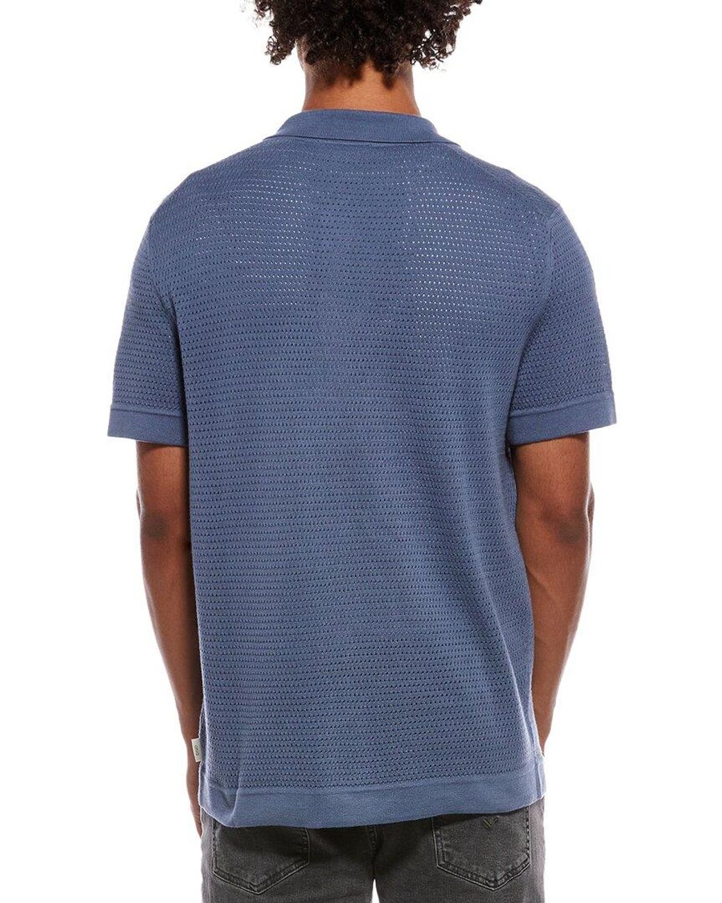 Onia Blue Drop Needle Button-Up Shirt for men