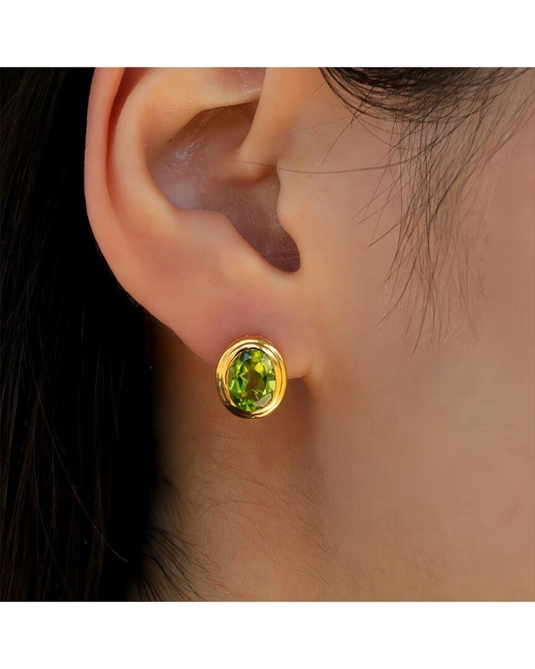 Kai Fine Jewelry Green 14K 4.00 Ct. Tw. Peridot Stud Earrings