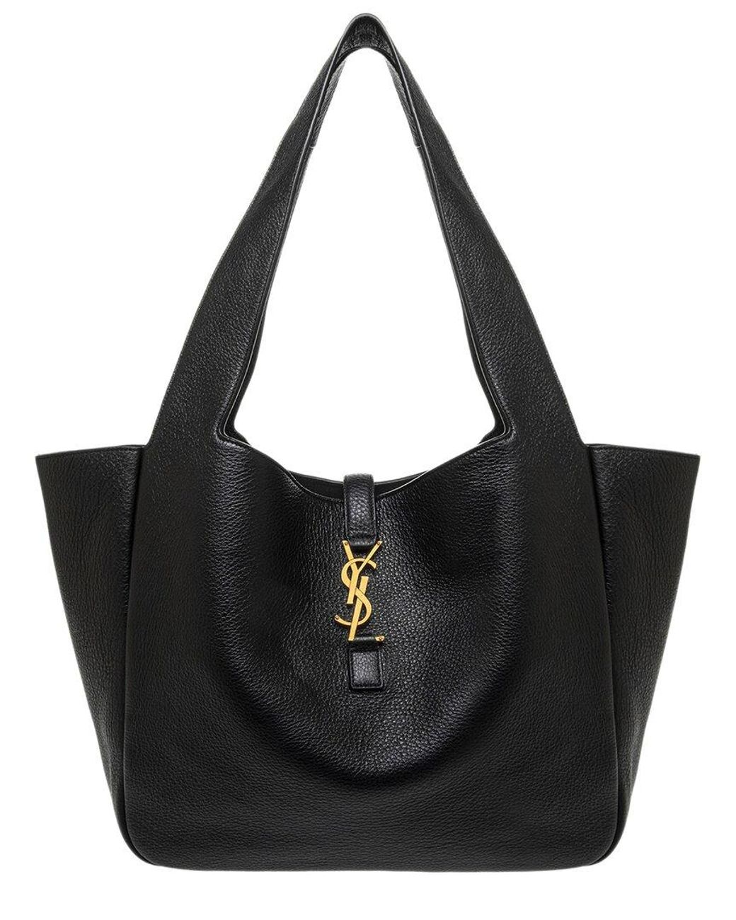 Saint Laurent Black Le 5 A 7 Bea Leather Tote