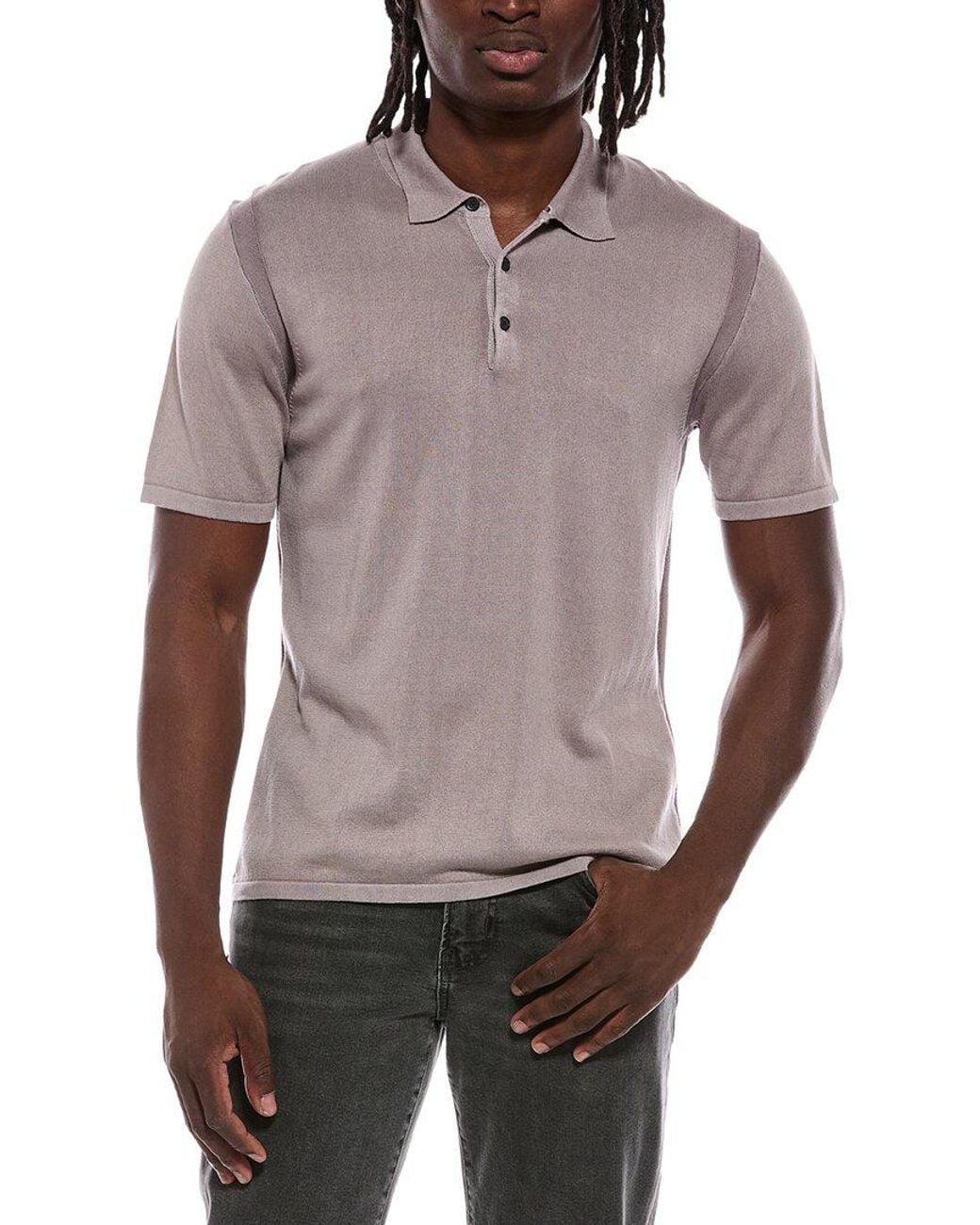 John Varvatos Purple Canon Polo Sweater for men
