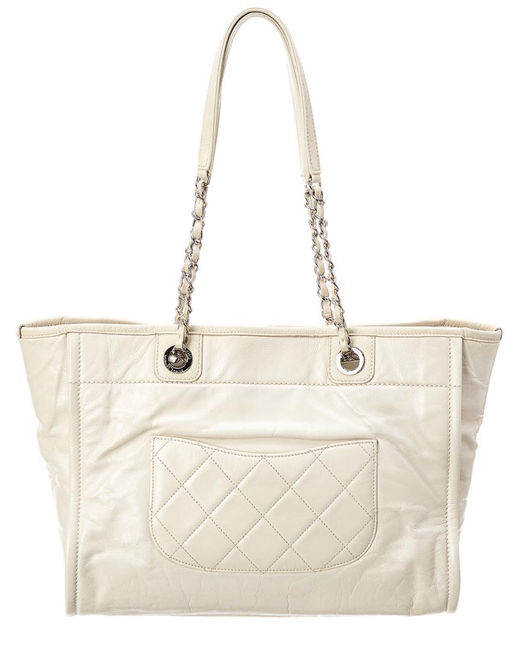 chanel deauville leather tote
