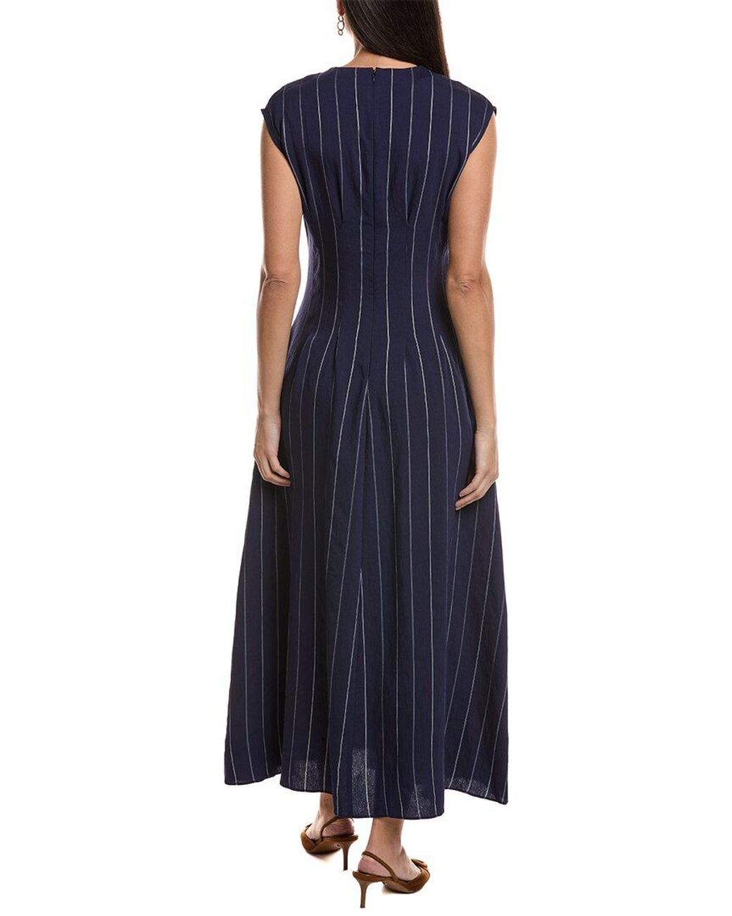 Rag & Bone Blue Ines Stripe Midi Dress