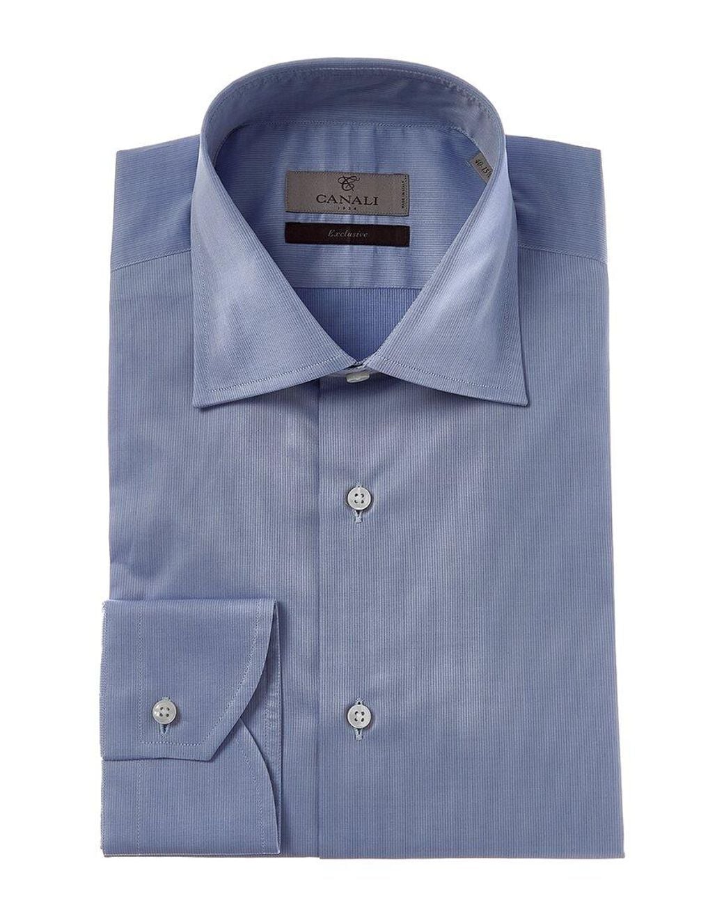 Canali Blue Dress Shirt for men