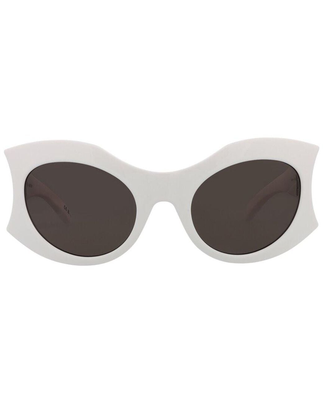 Balenciaga White 56mm Sunglasses