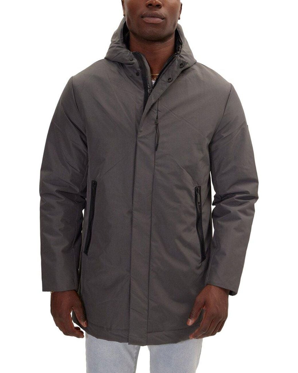 Ron Tomson Gray Parka for men