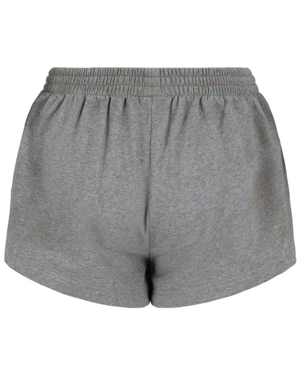 Balenciaga Gray Distressed Cotton Running Short