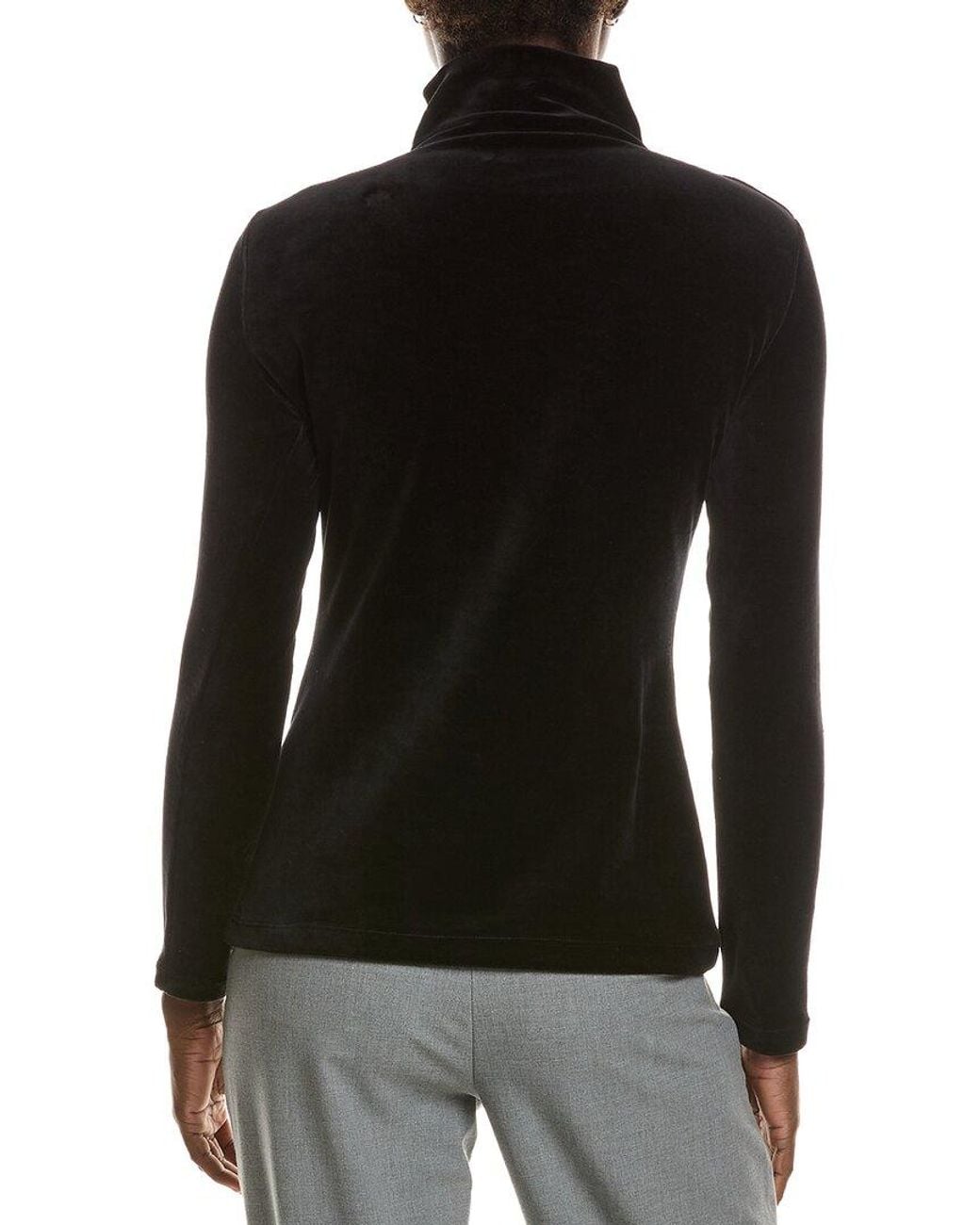 Theory Black Slim Turtleneck Top