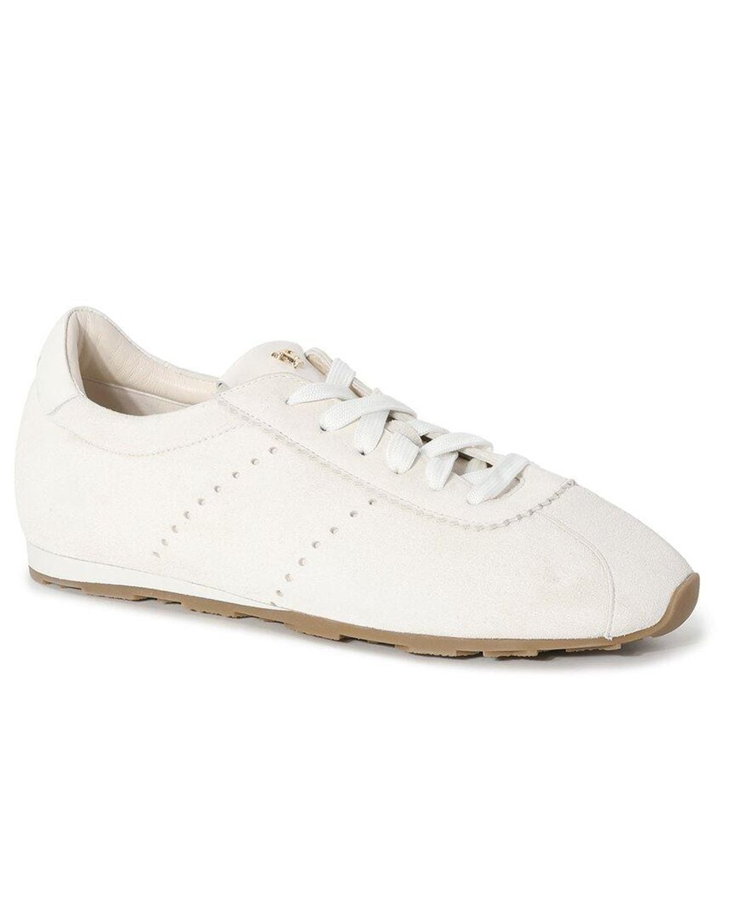 Tiffany & Fred Paris White Suede Sneaker