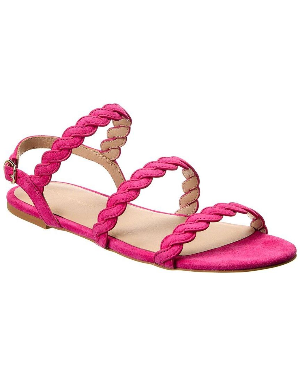 Stuart Weitzman Pink Twistie Suede Sandal