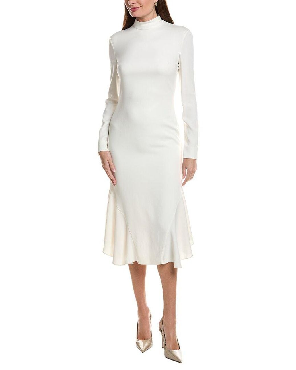Tom Ford White Mock Neck Midi Dress