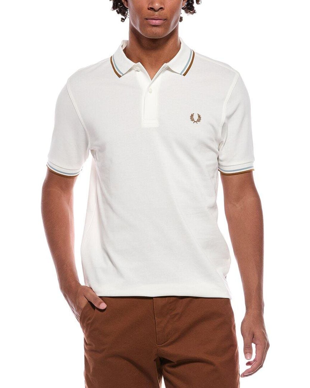 Fred Perry White Polo Shirt for men