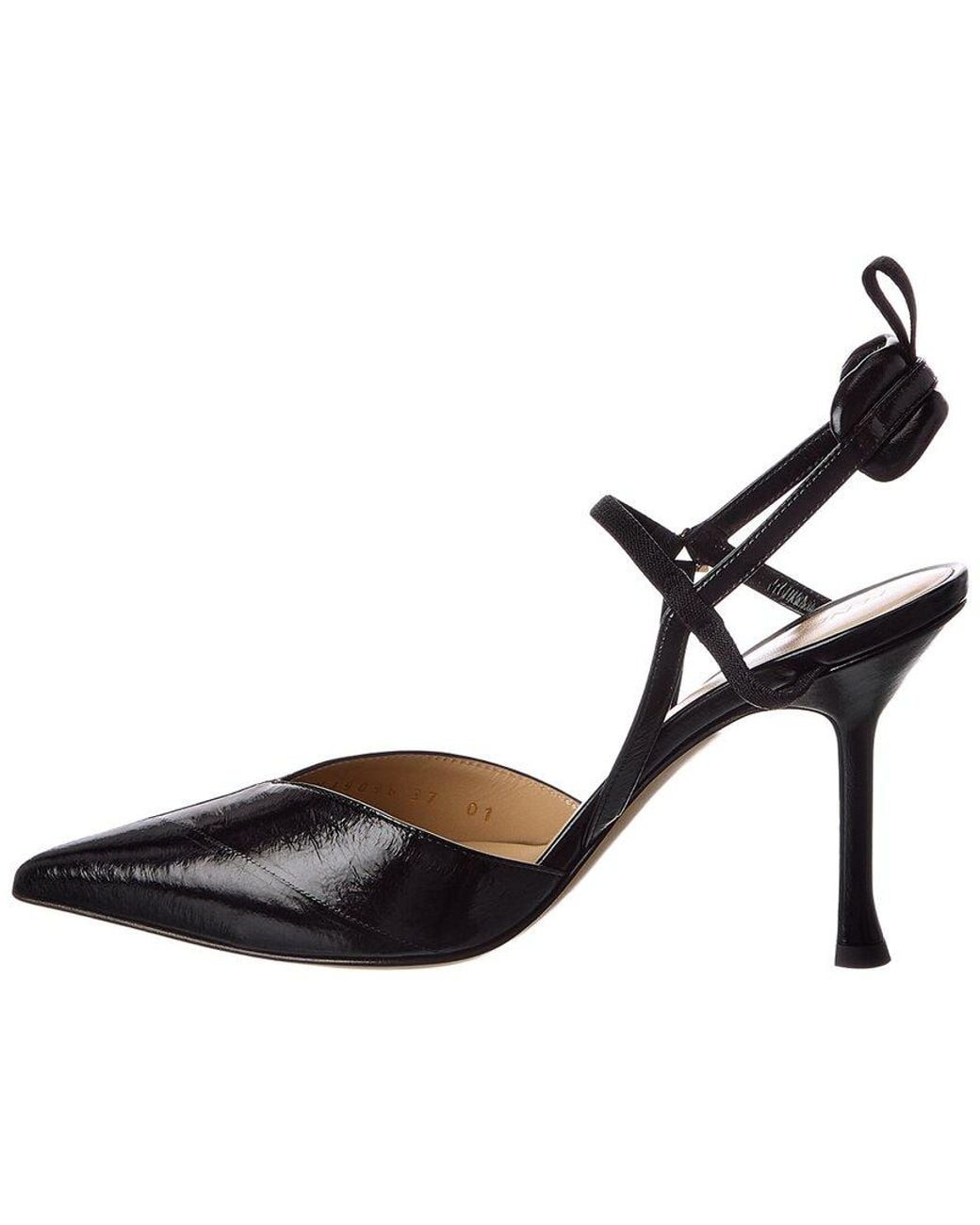 Fendi Black Very Colibri Leather Slingback Pump