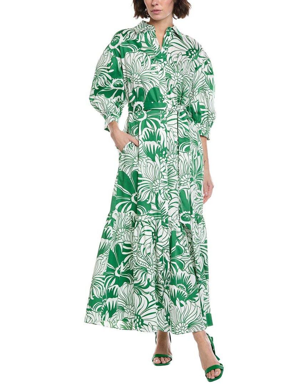 Borgo De Nor Green Bianca Maxi Dress