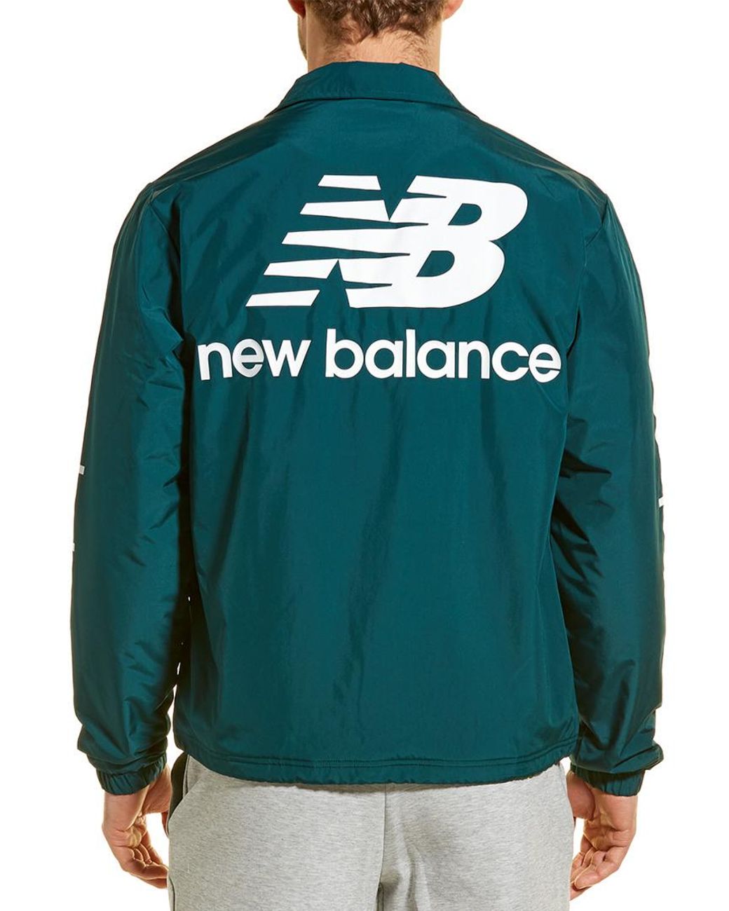 New Balance Weather Coach Jacket in Green for Men | Lyst
