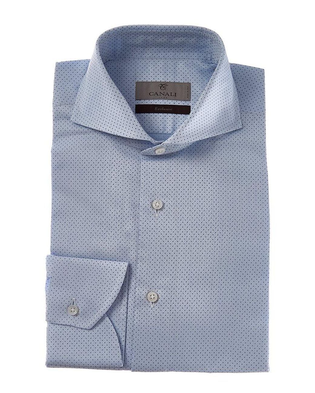 Canali Blue Dress Shirt for men