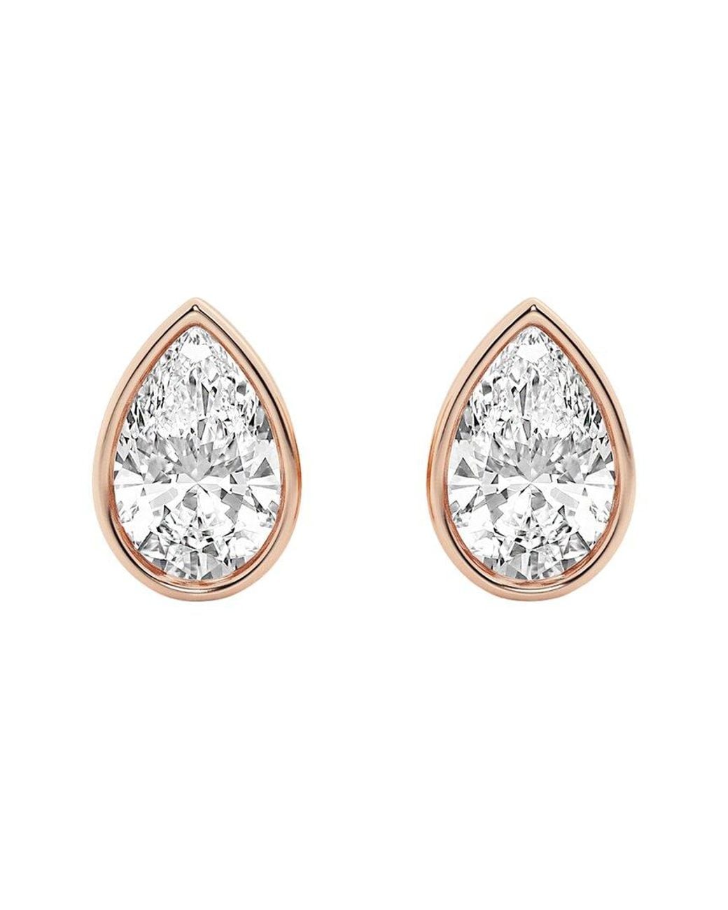 Lab Grown Diamonds White 14k Rose Gold 3.00 Ct. Tw. Lab Grown Diamond Earrings