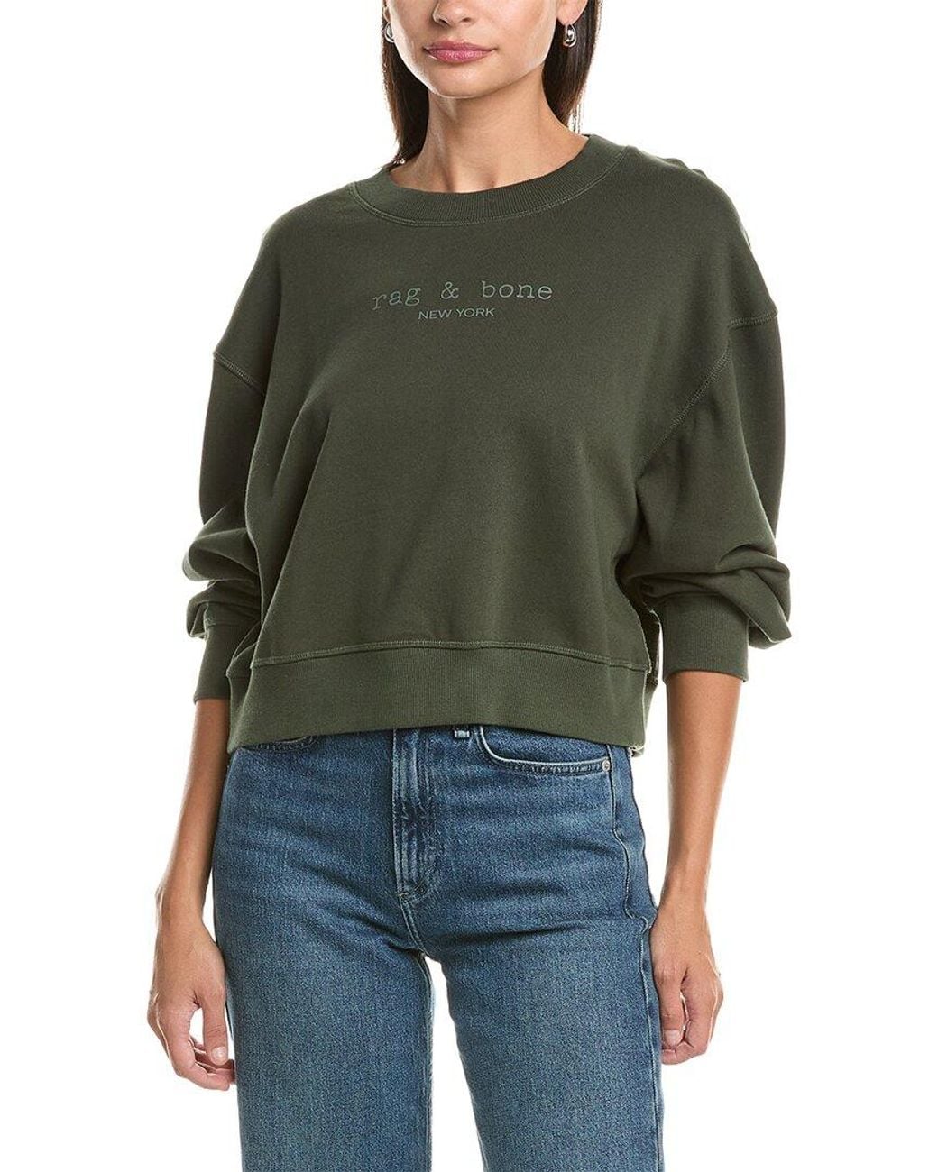 Rag & Bone Green Rb Terry Sweatshirt