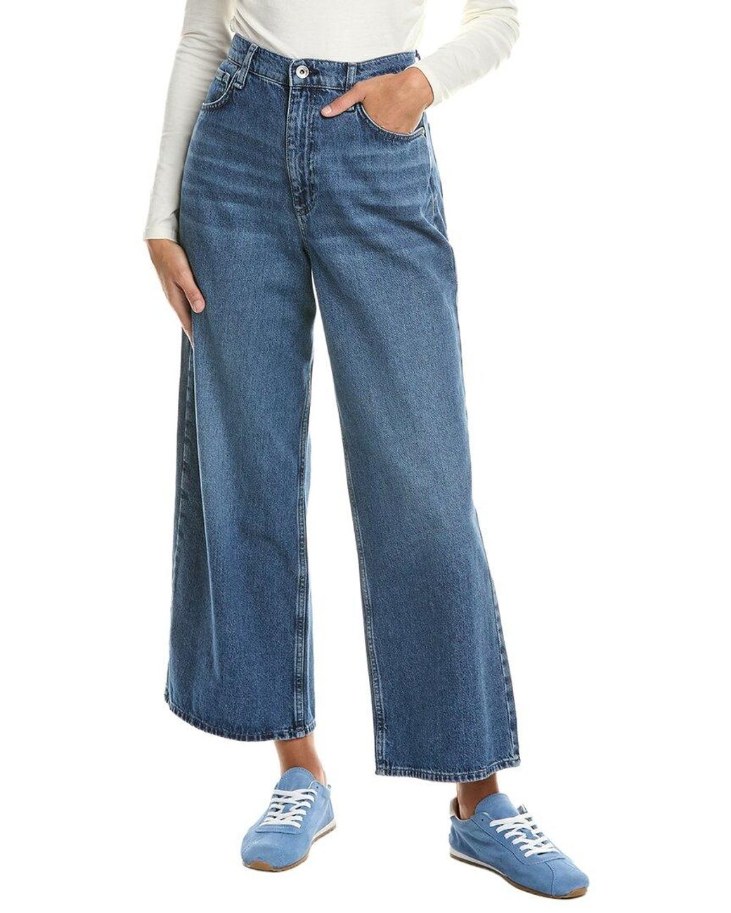 Rag & Bone Blue Annie Ankle Wide Leg Jean