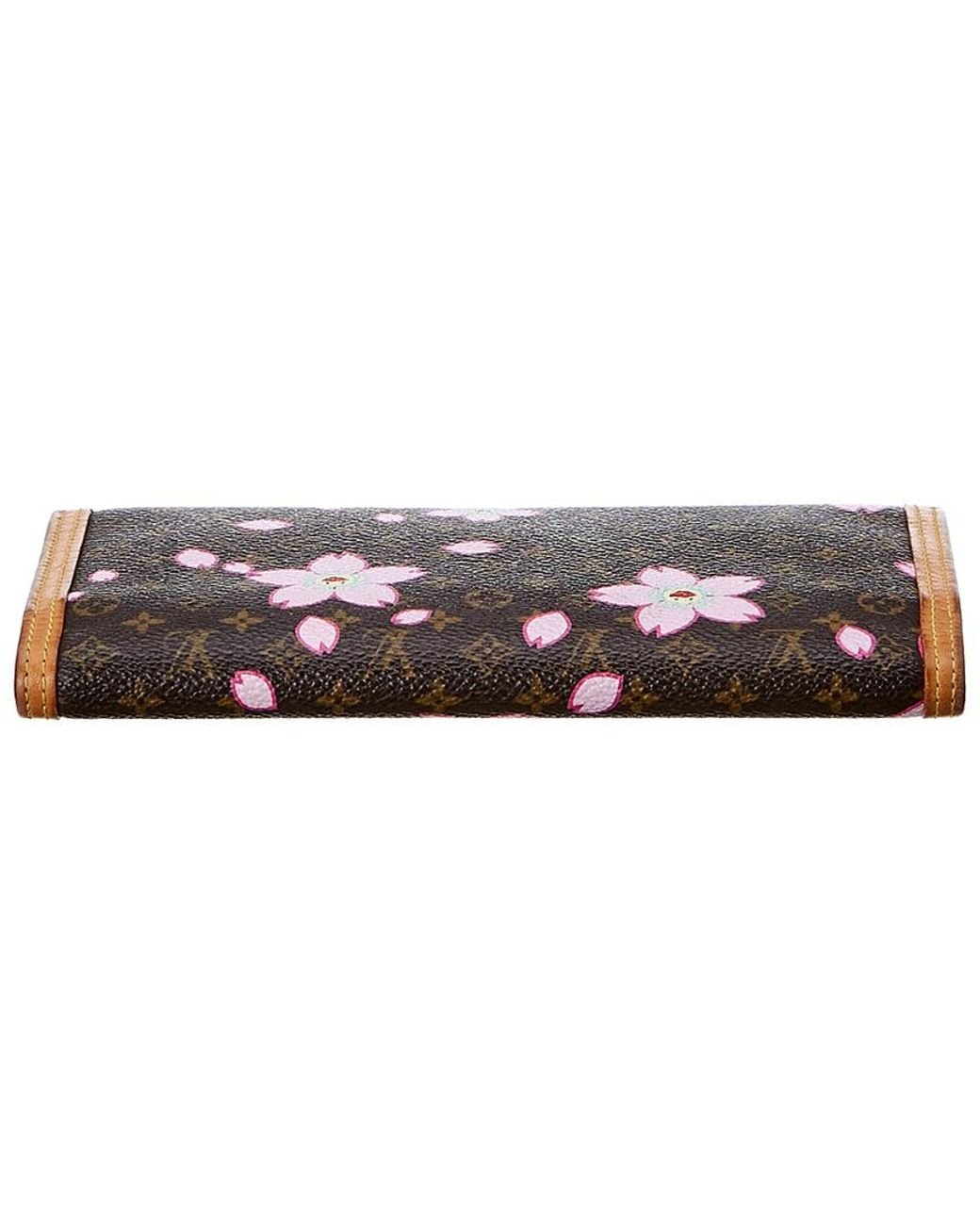 LOUIS VUITTON Monogram Cherry Blossom Porte Tresor International Wallet  Pink 867806