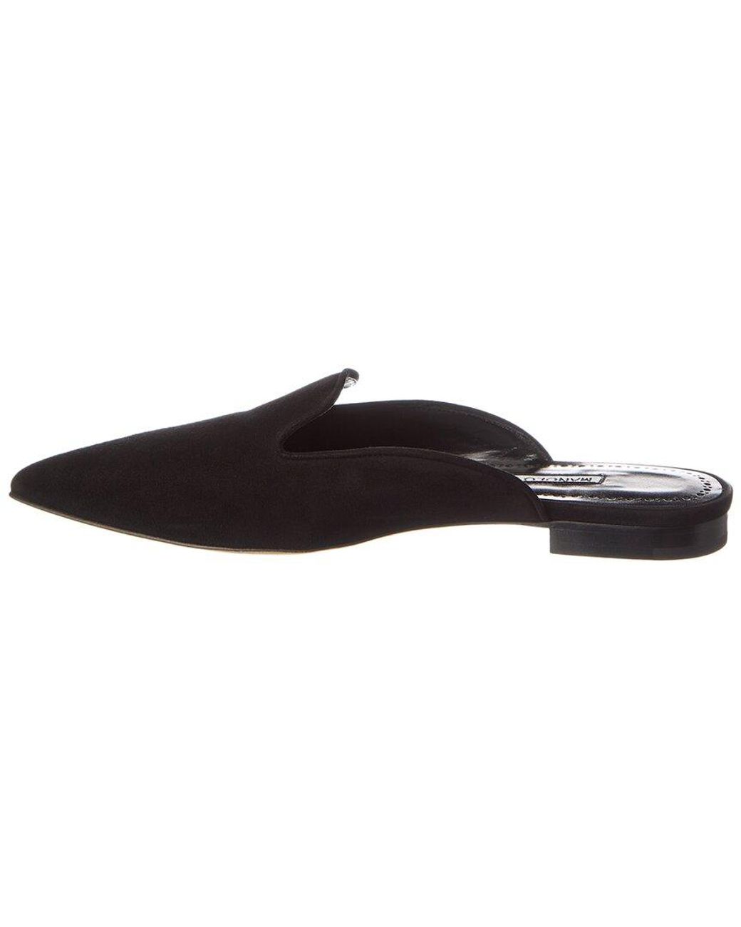 Manolo Blahnik Brown Wilfa Suede Mule