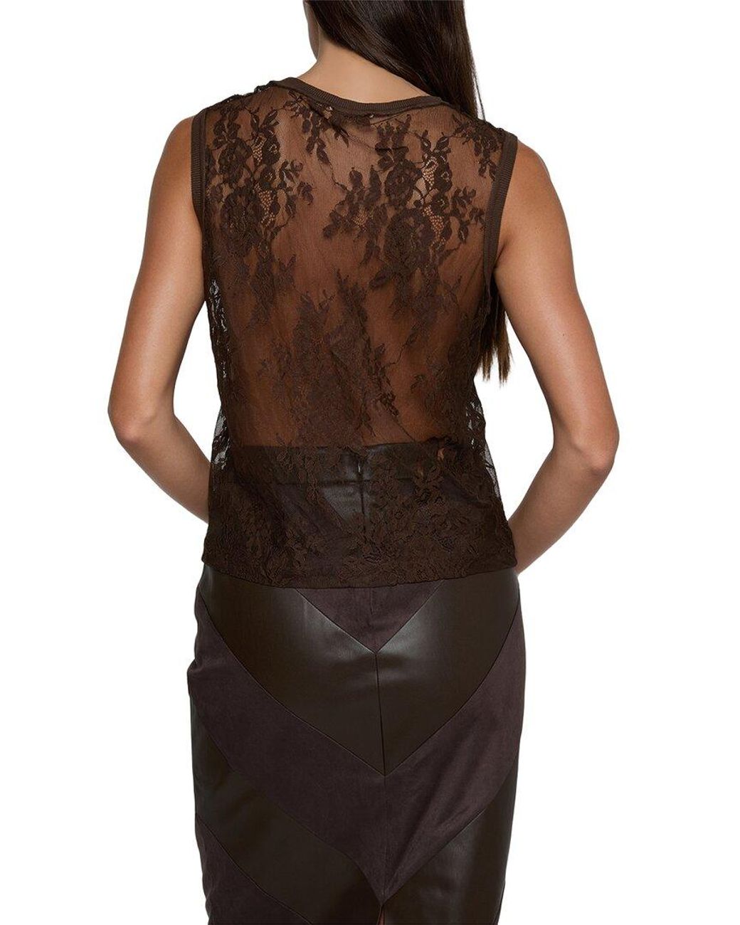 L'Agence Brown Brax Tank Top