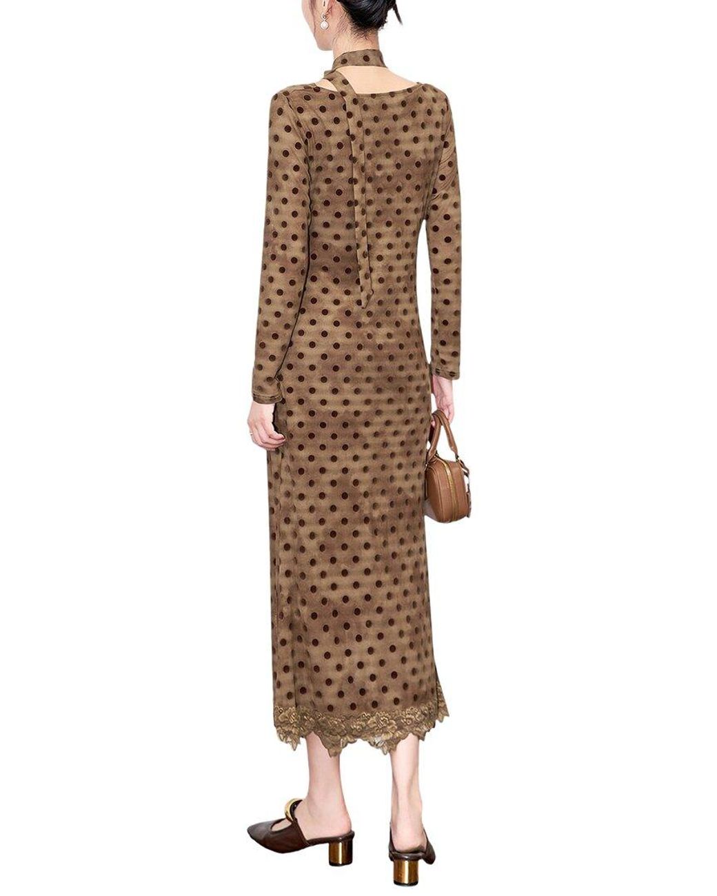WLZD Brown Florida Fashion Midi Dress
