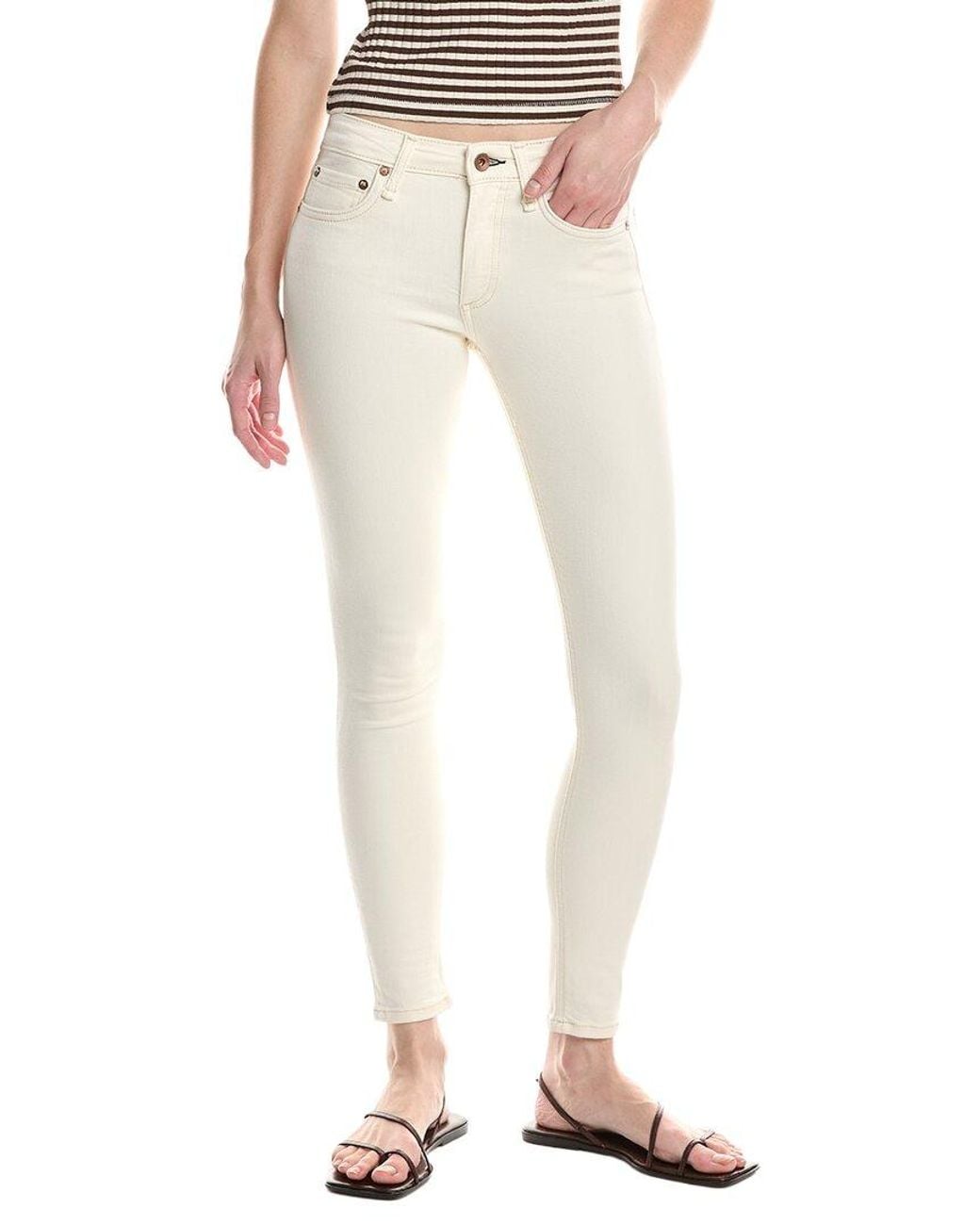 Rag & Bone Natural Cate Ecru Ankle Skinny Jean
