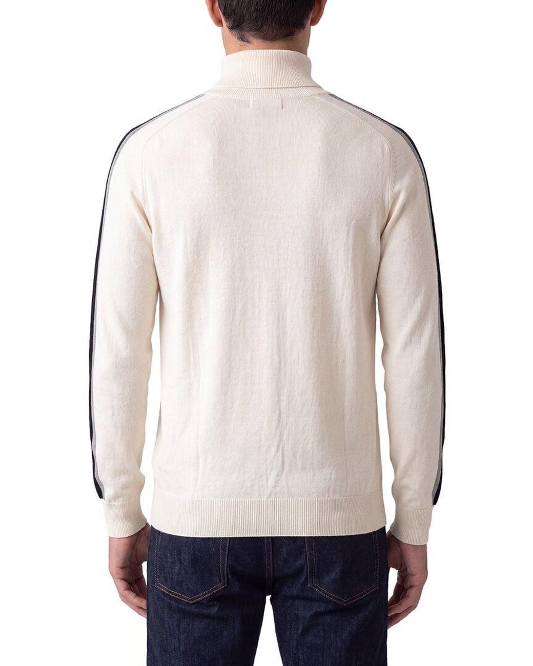 N.Peal Cashmere Natural Cashmere-Blend Stripe Sweater for men